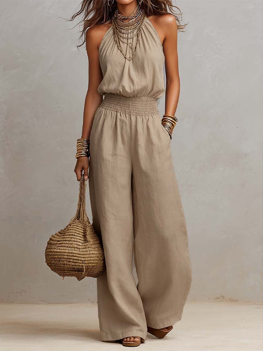 Elenie - Enterizo ligero con cuello halter