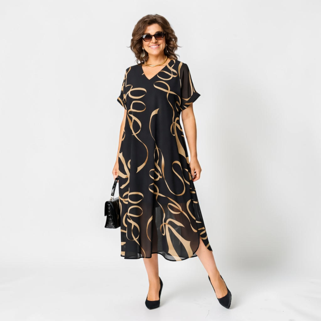 Ismara - Vestido midi ligero con escote en V