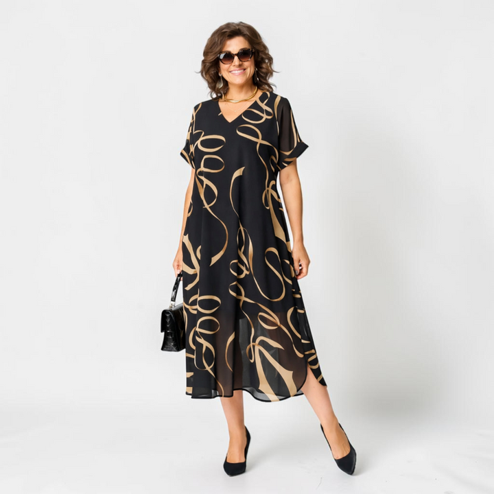 Ismara - Vestido midi ligero con escote en V