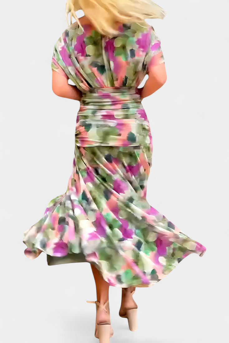 Tamsyn - Vestido maxi floral de tacto suave