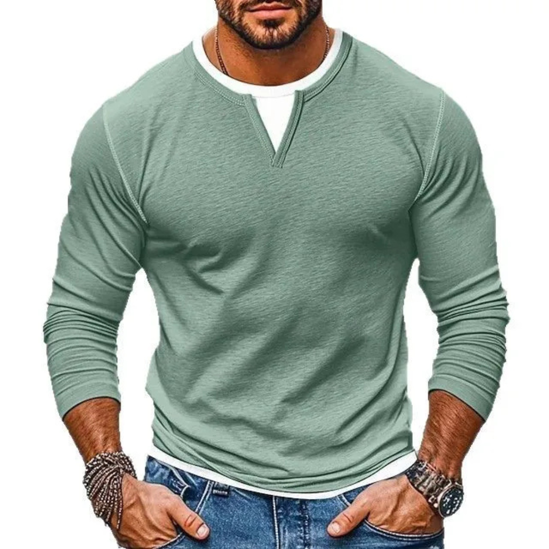 Irving - Camisa de manga larga suave al tacto