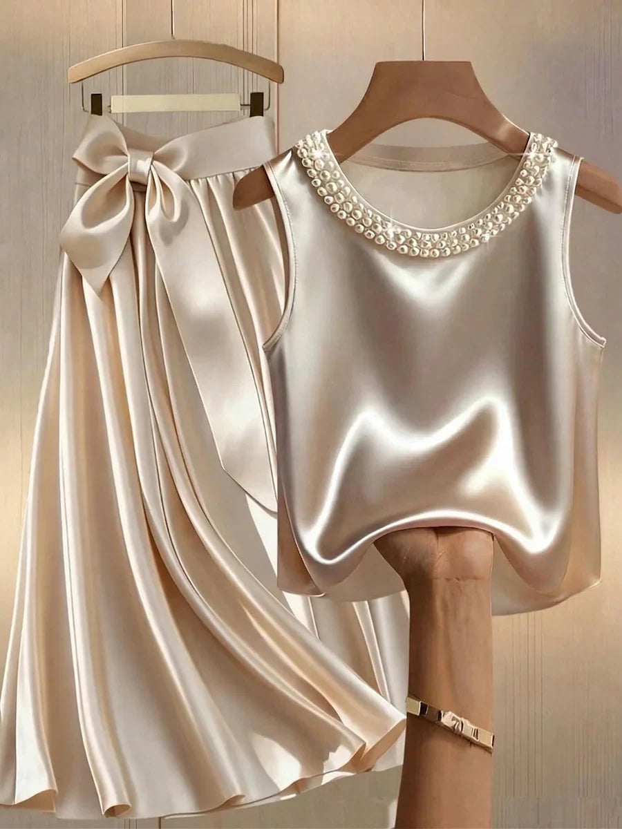 Sabine - Vestido midi elegante con lazo