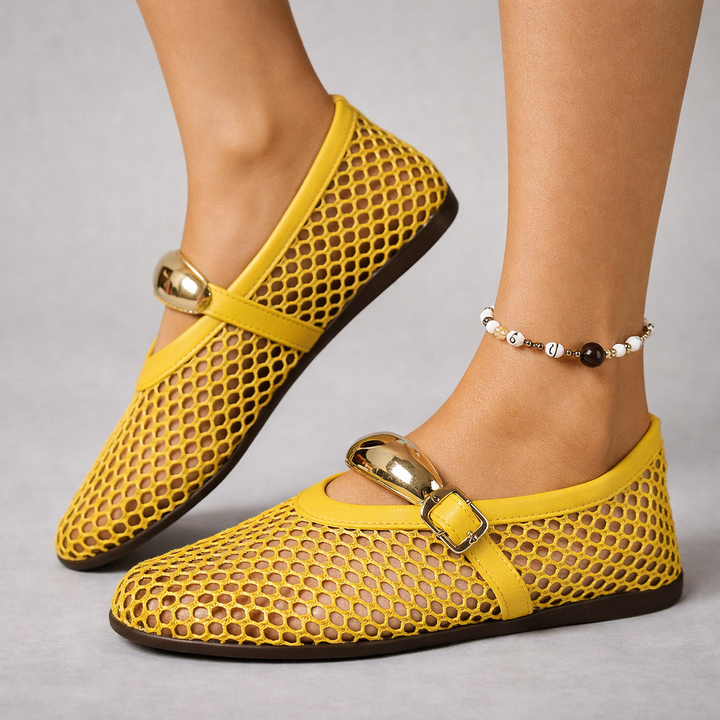 Auberine - flats Mary Jane acolchadas
