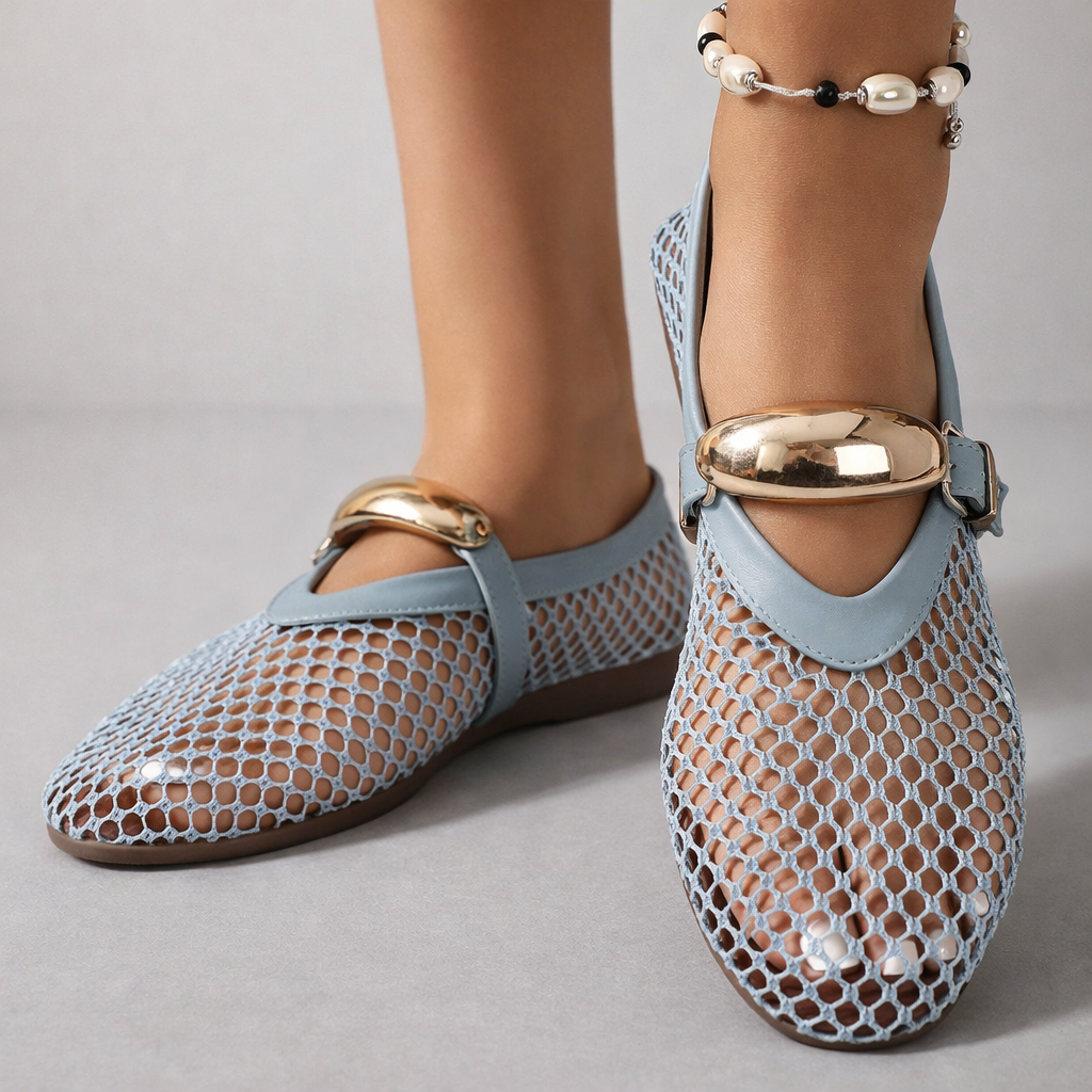 Auberine - flats Mary Jane acolchadas