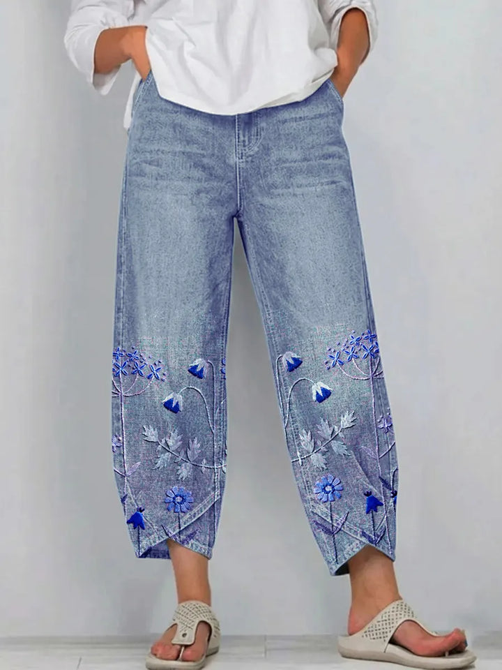 Giada - Jeans estampados de corte relajado