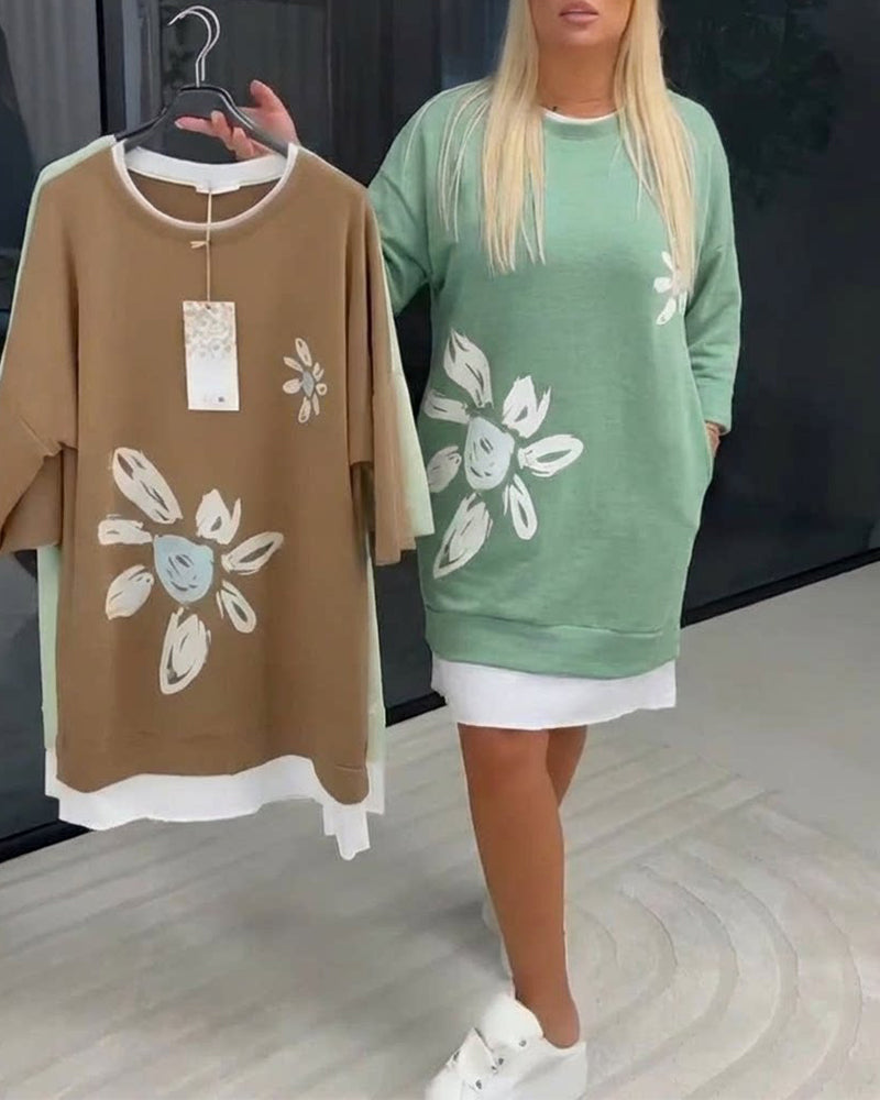Helia - Vestido tipo sudadera de tacto suave
