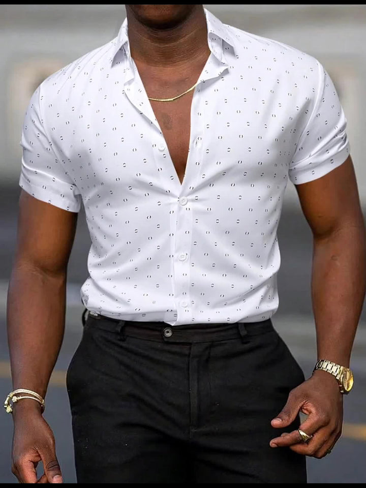 Rowen - Camisa de manga corta de tacto suave estampada