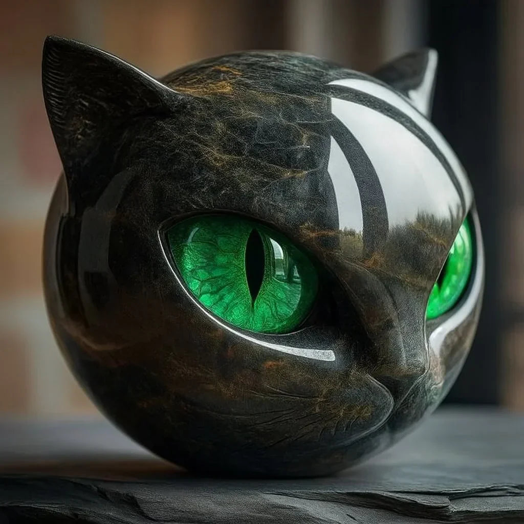 Elliana - Orbe de gato de obsidiana