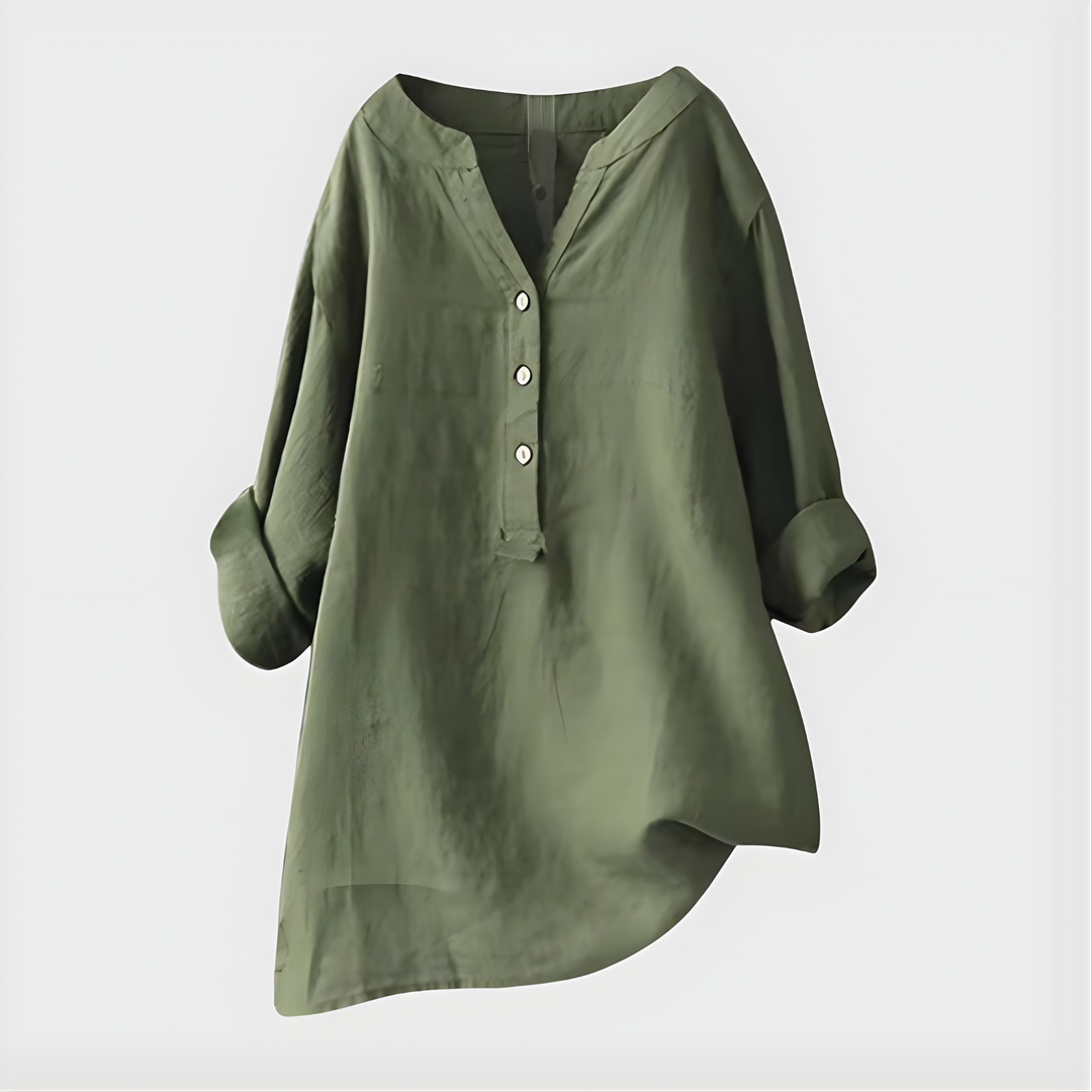 Fenella - Blusa tipo túnica con botones al frente