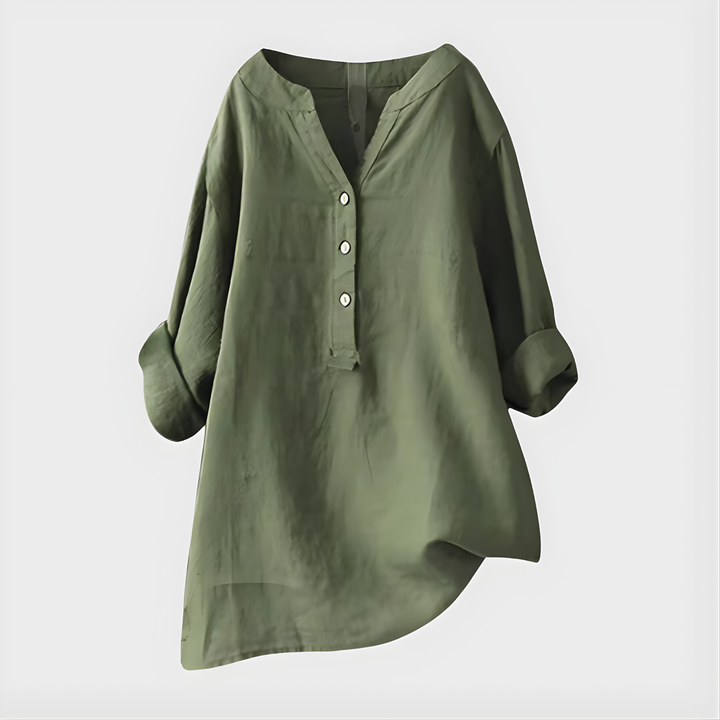 Fenella - Blusa tipo túnica con botones al frente