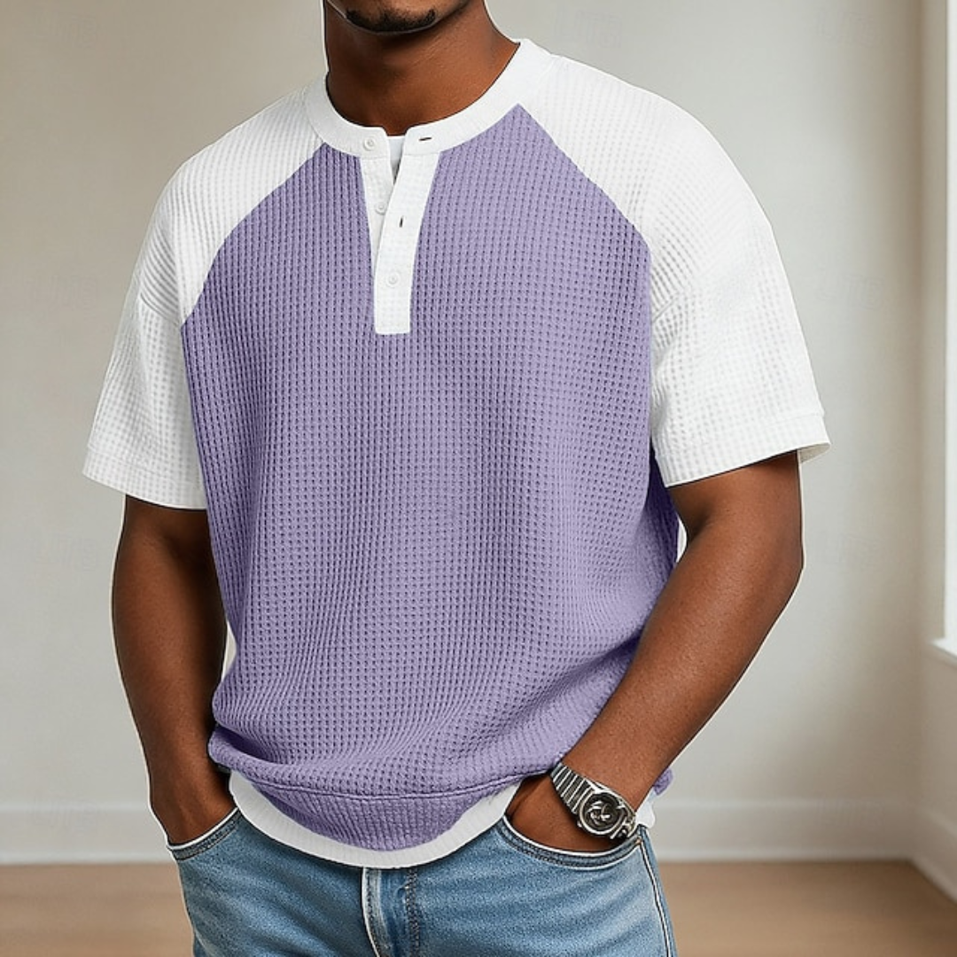 Arbor - Polo de punto con textura tipo waffle