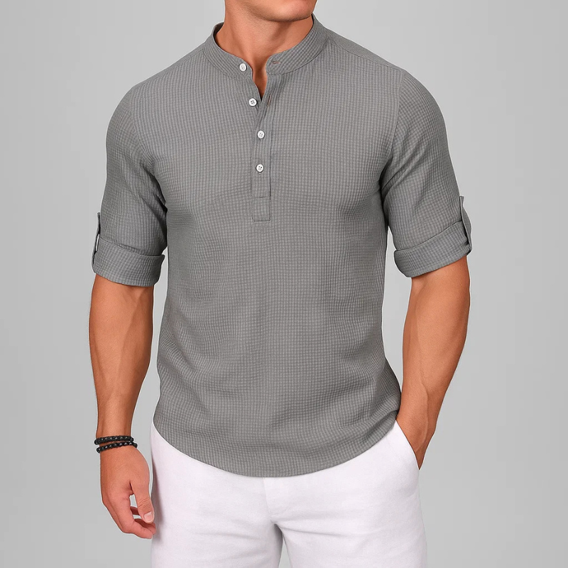 Isandro - Camisa de botones texturizada