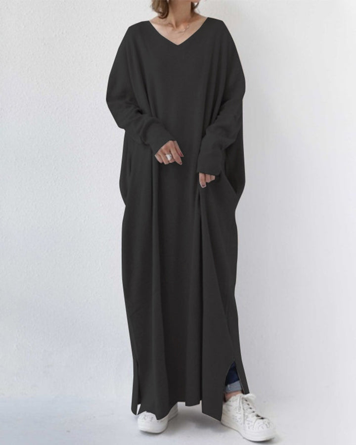 Eudora - Vestido con escote en V casual elegante