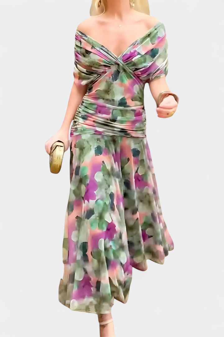 Tamsyn - Vestido maxi floral de tacto suave