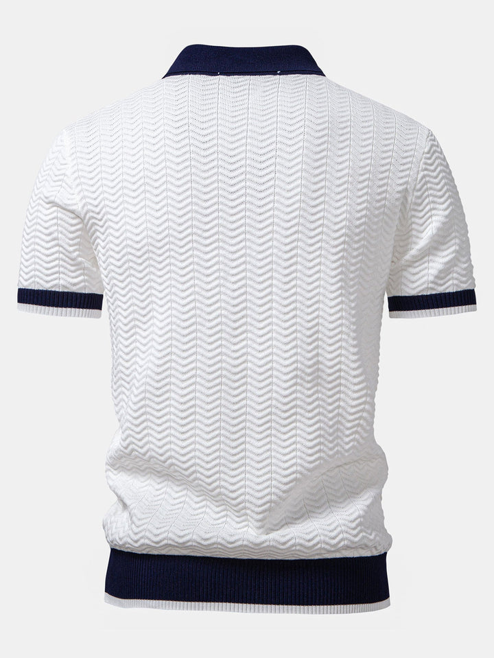 Arleno - Polo de punto texturizado con cuello en V