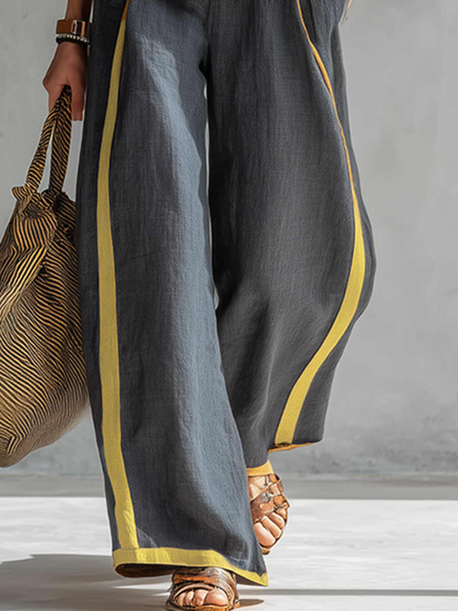 Quella - Conjunto de top y pantalón fluido