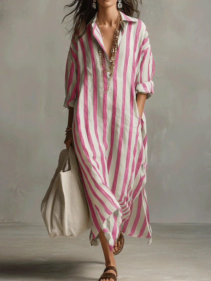 Xanthe - Maxivestido de lino fresco