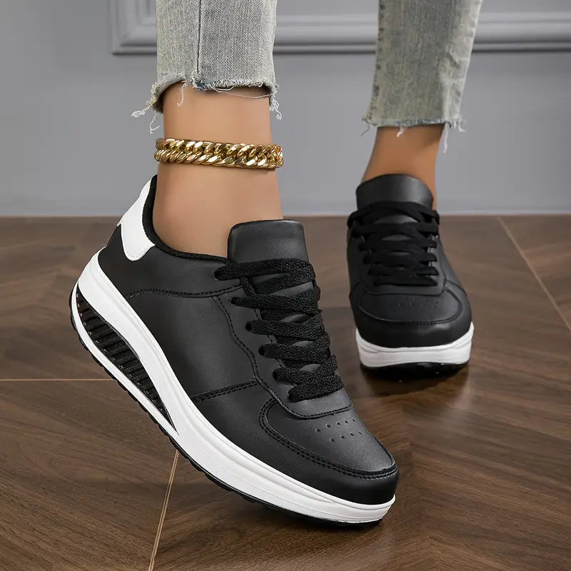 Sable - Tenis de plataforma con agujetas estilo casual