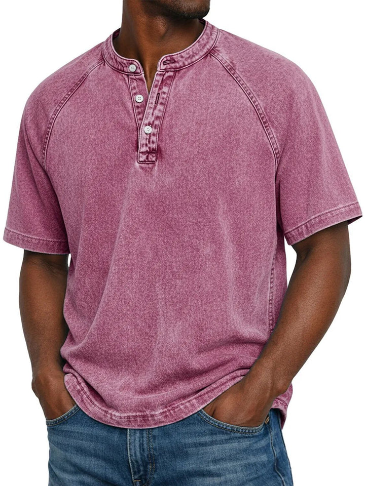 Flynn - Playera de algodón con lavado vintage