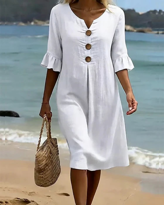 Jonquil - Vestido casual con botones al frente