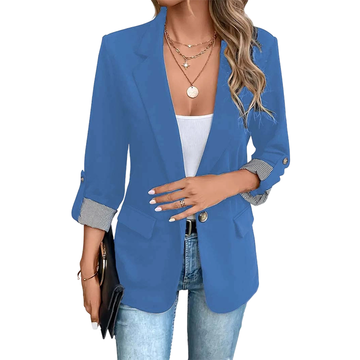 Celenya - Blazer clásico con mangas arremangadas
