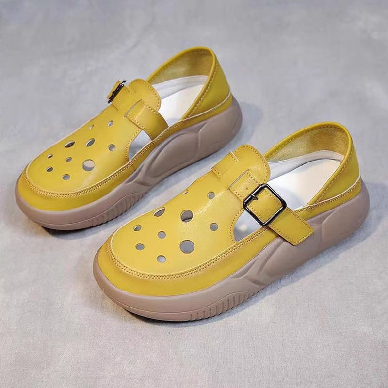 Nayeli - Zapatos cómodos para caminar con hebilla