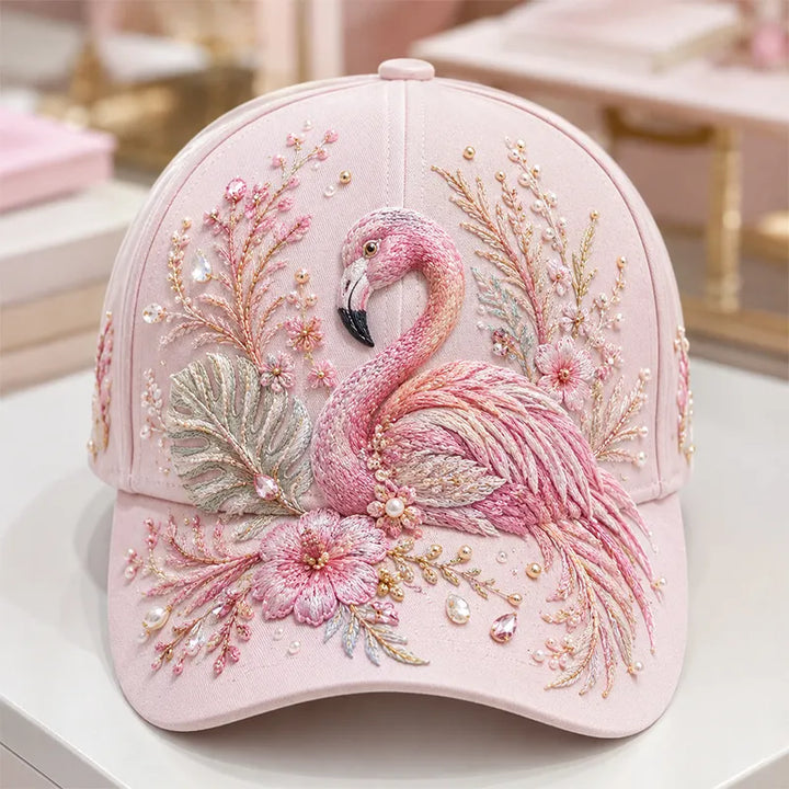 Arlena - Gorra floral con detalle ecuestre