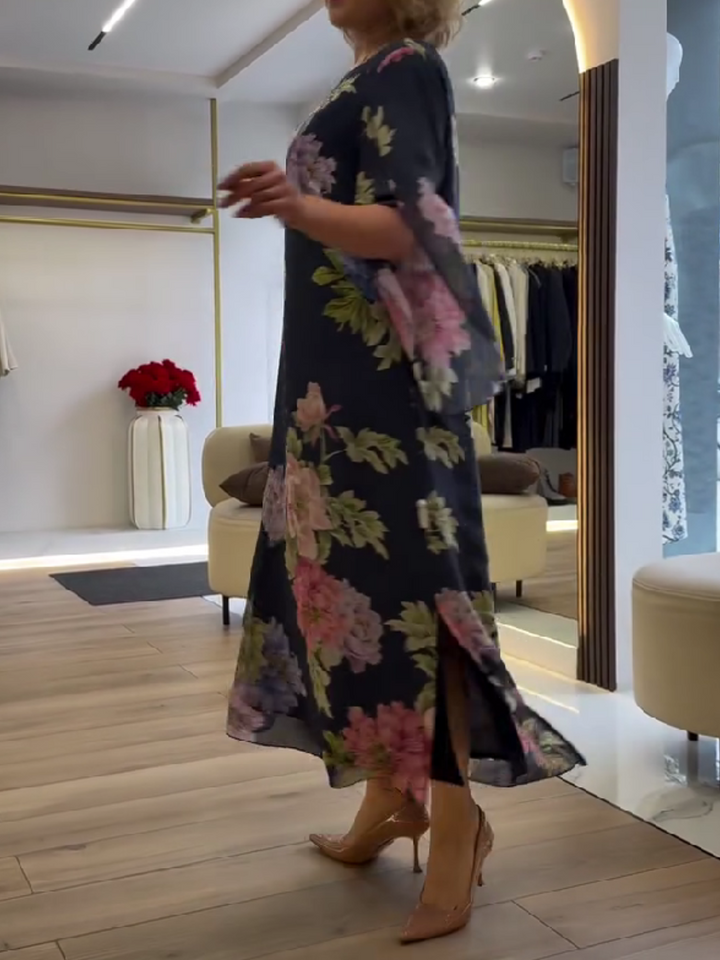 Halle - Vestido maxi floral holgado