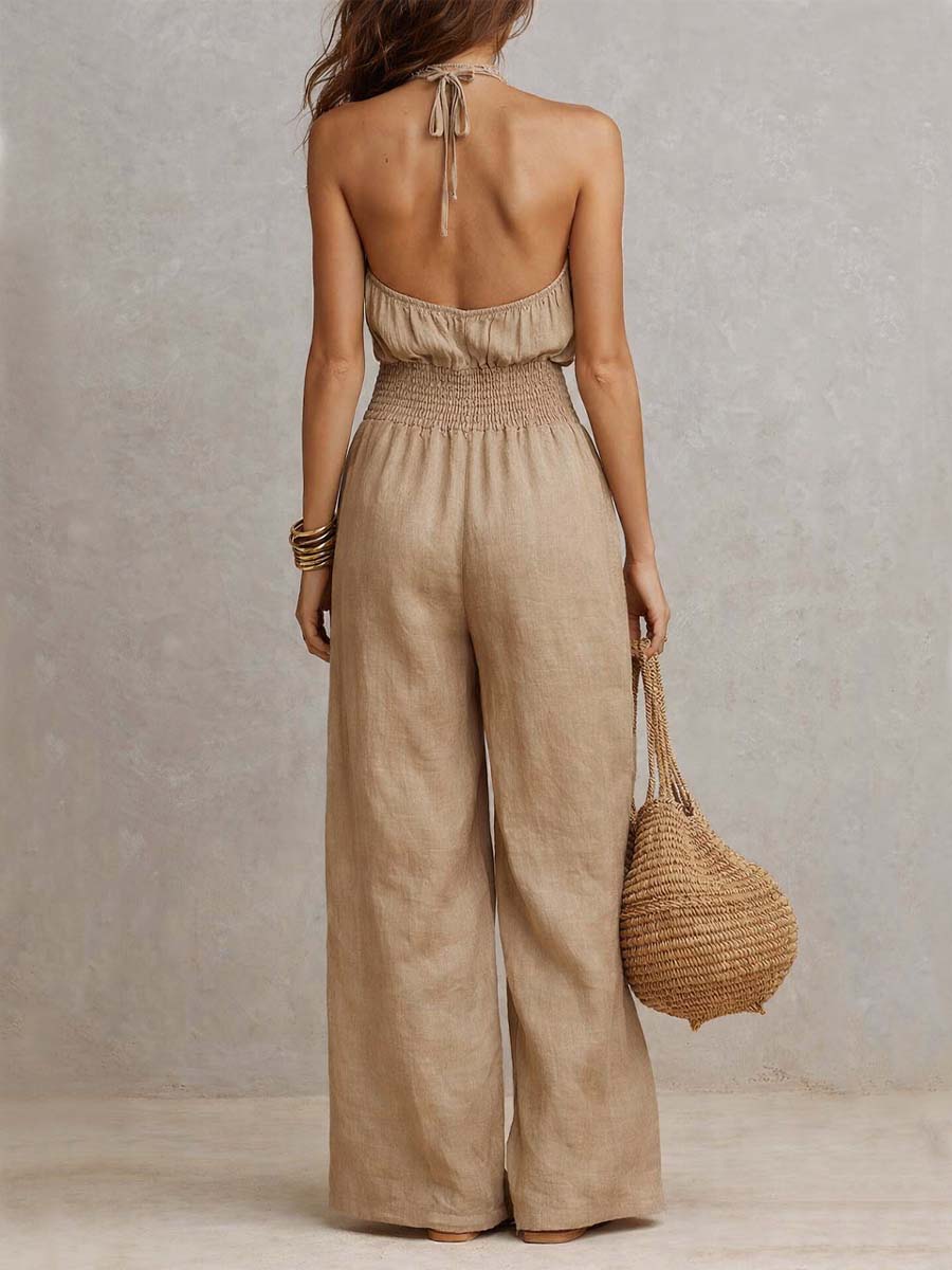 Elenie - Enterizo ligero con cuello halter