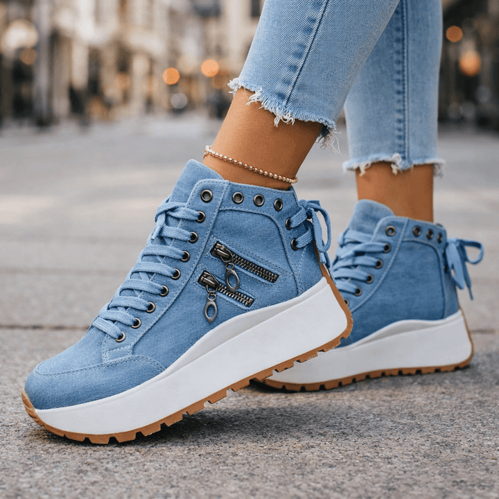 Celestia - Tenis de plataforma acolchados