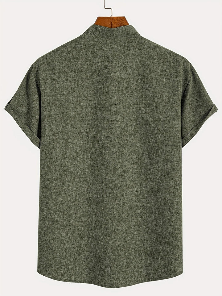 Harlan - Camisa texturizada de cuello alto