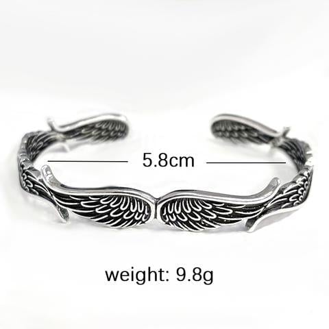 Raveya - Pulsera con ala de ángel pulida