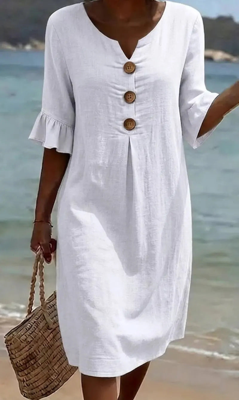 Jonquil - Vestido casual con botones al frente