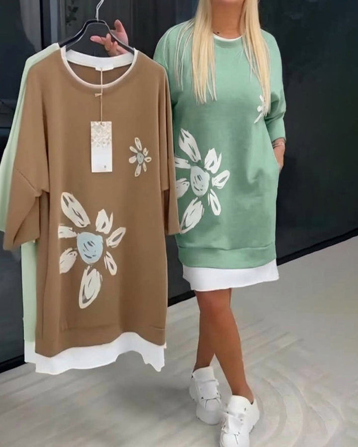 Helia - Vestido tipo sudadera de tacto suave