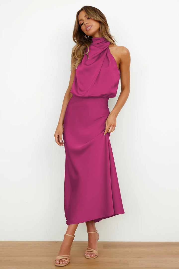 Melira - Maxivestido de cuello alto majestuoso