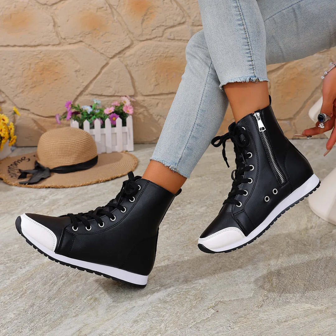Deloriane - Botines casuales con agujetas