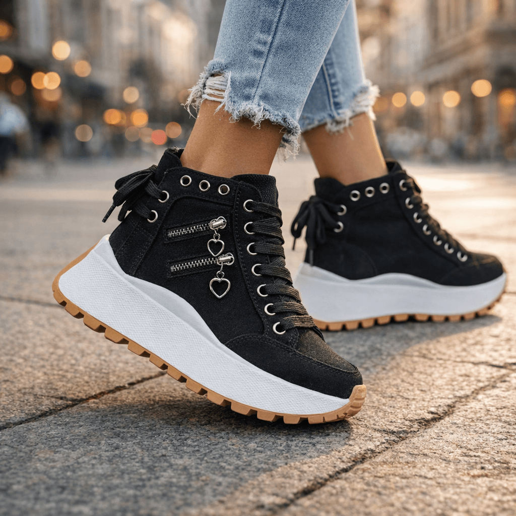 Celestia - Tenis de plataforma acolchados