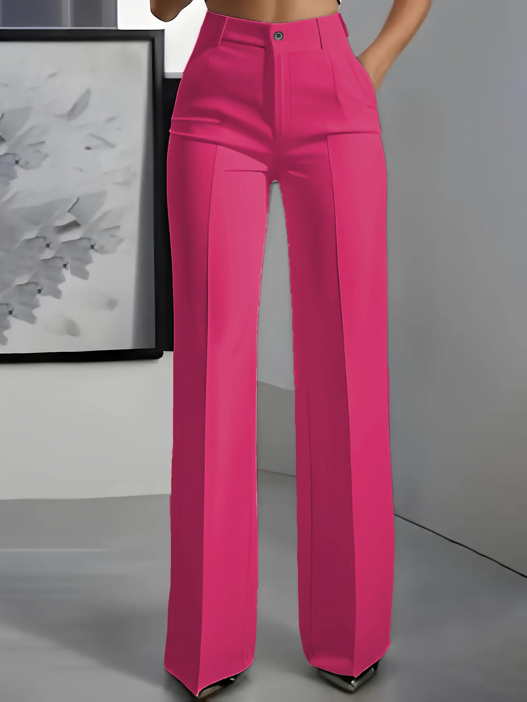 Orelisse - Pantalón de pierna ancha de tiro alto