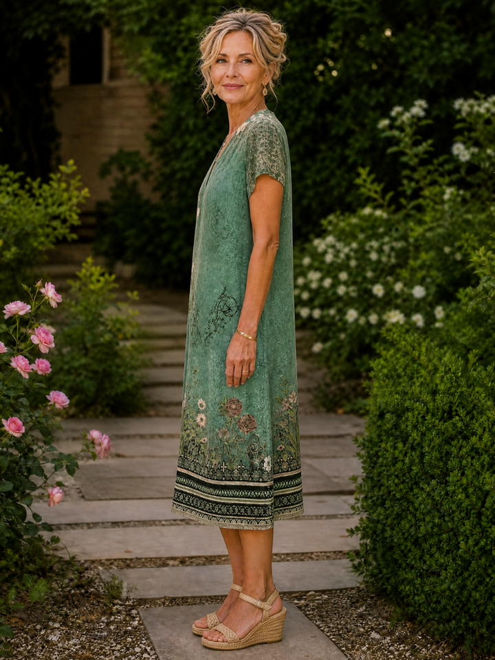Genevieve - Vestido camisero midi fluido