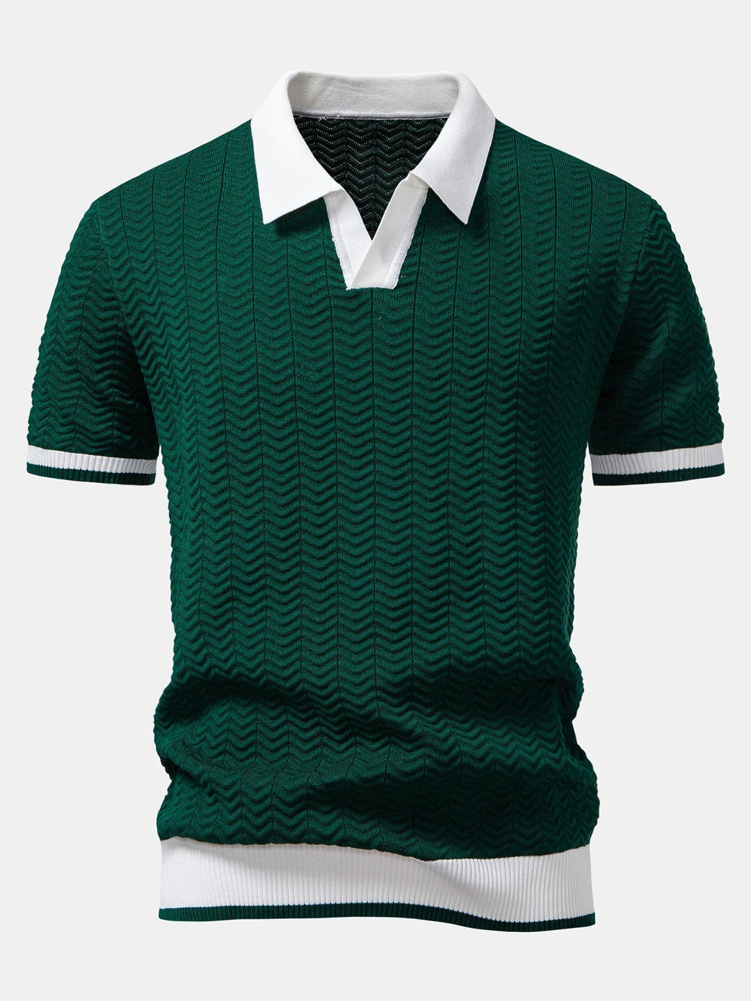 Arleno - Polo de punto texturizado con cuello en V