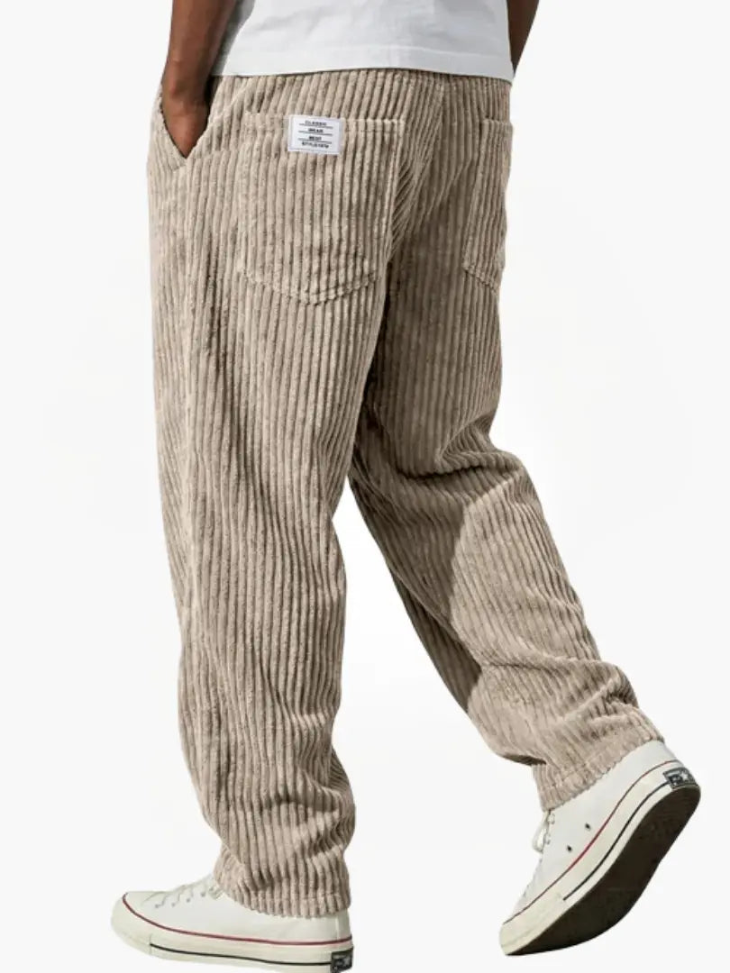 Faren - Pantalones texturizados con cordón de ajuste