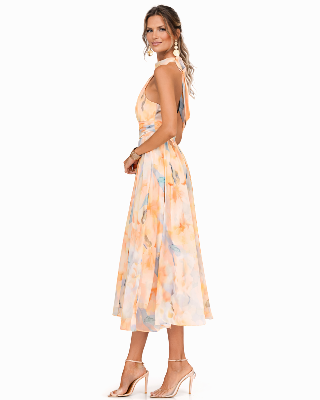 Ulani - Vestido maxi ligero con escote halter