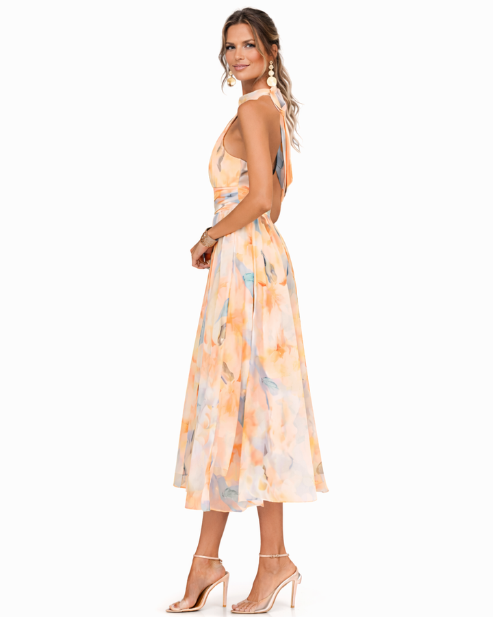 Ulani - Vestido maxi ligero con escote halter