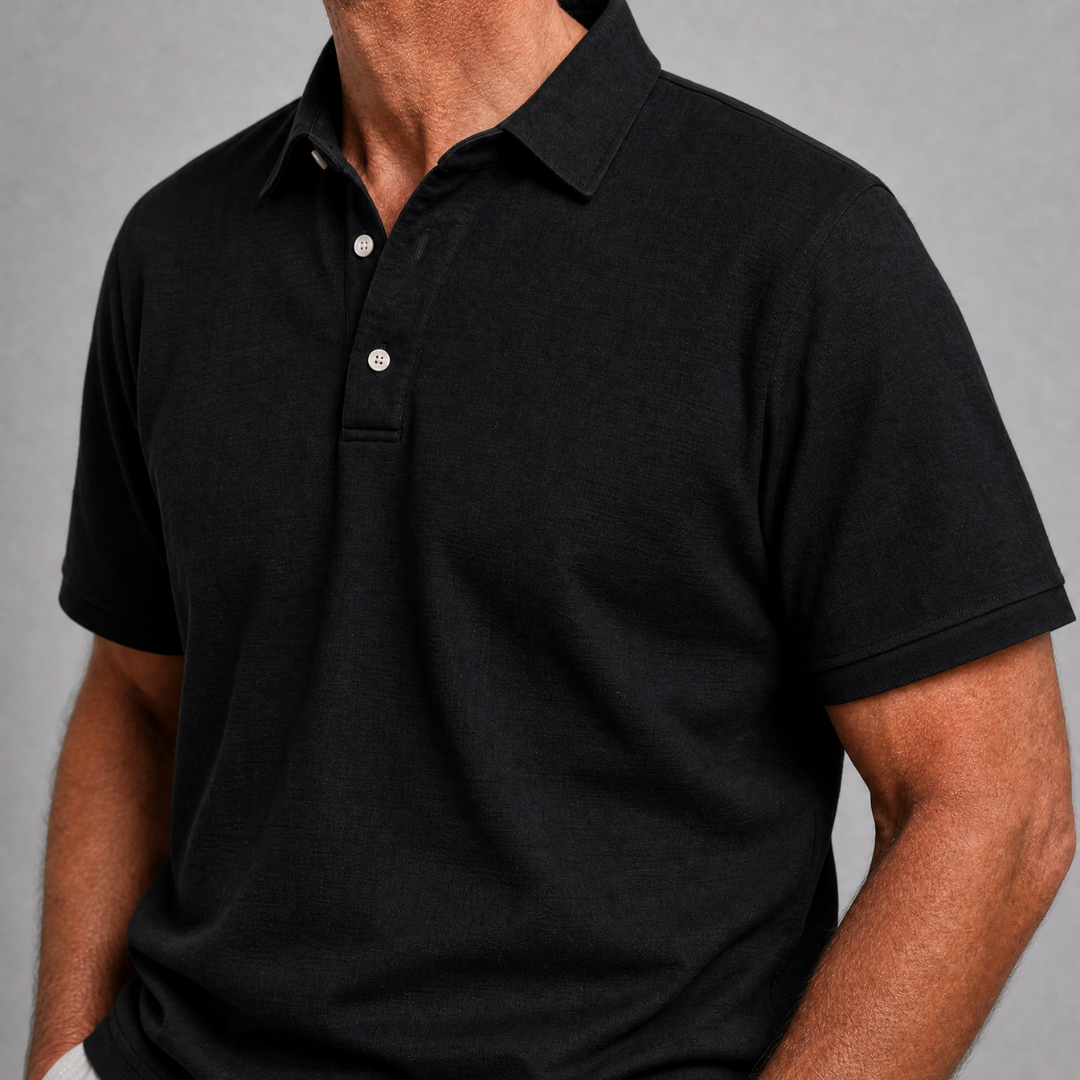 Fenwick - Playera polo de lino ligera