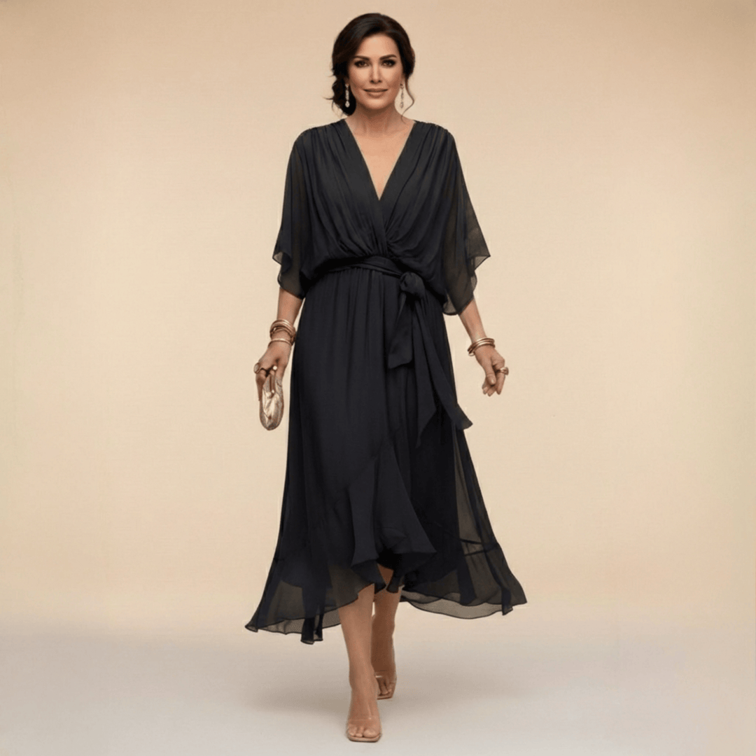 Mirabelle - Vestido vaporoso con escote en V