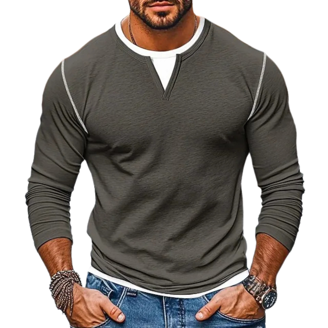Irving - Camisa de manga larga suave al tacto