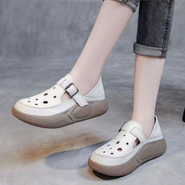 Nayeli - Zapatos cómodos para caminar con hebilla
