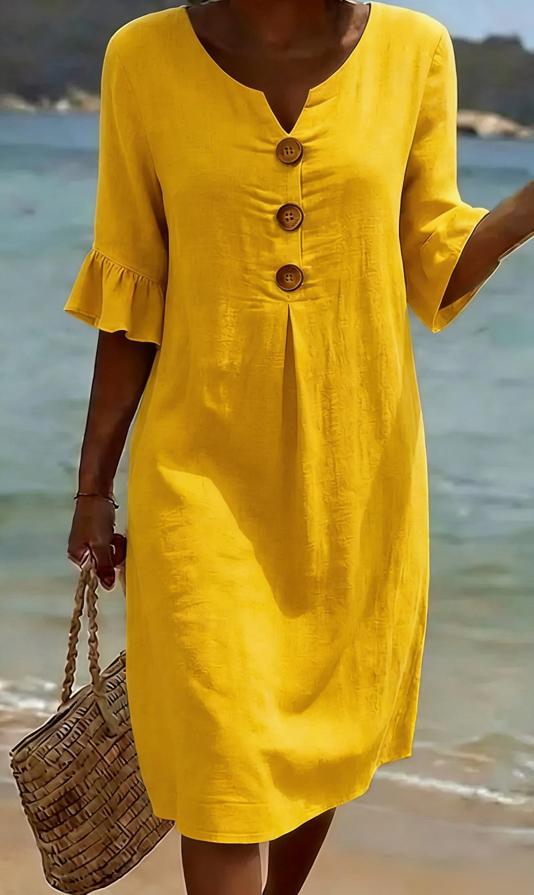 Jonquil - Vestido casual con botones al frente