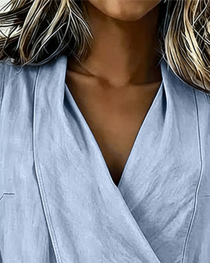 Farren - Blusa cruzada sin mangas