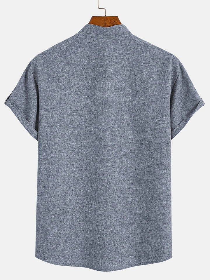Harlan - Camisa texturizada de cuello alto